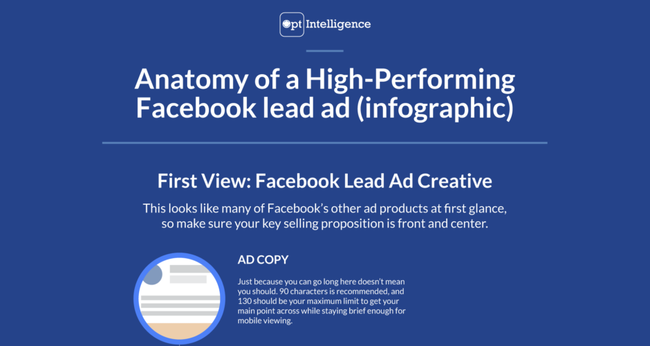 Anatomy of a High-Performing Facebook lead ad (infographic)